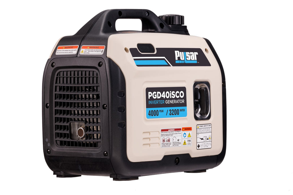 Pulsar 4000W Super Quiet Inverter Generator with CO Sentry, Portable, Safe for Electronics