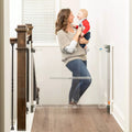 Qdos Crystal Clear Acrylic Baby Safety Gate, Hardware Mount for Doorways & Stairs, 30.7" Height, Fits 29.5"-39.8" Openings