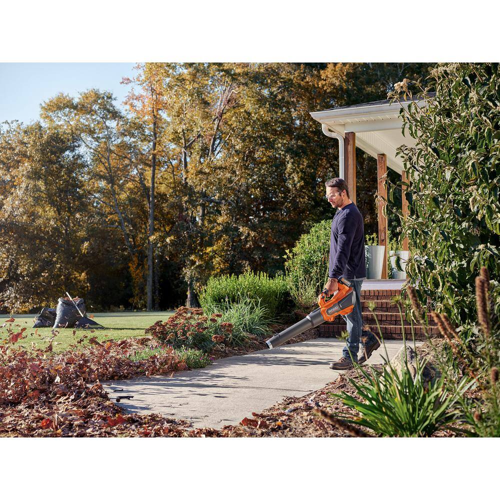 RIDGID 18V Brushless Cordless Leaf Blower R01601K, 510 CFM, 130 MPH, 6.0Ah Battery & Charger Included