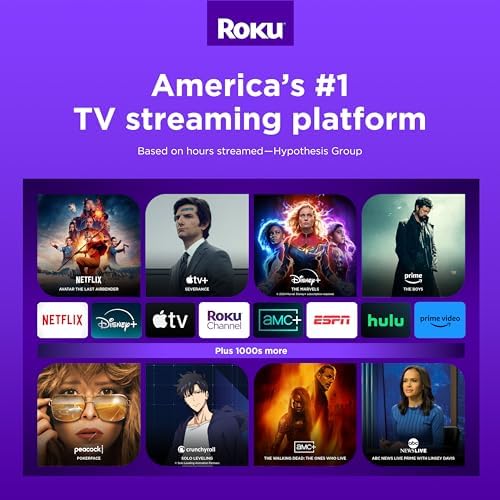 Roku Streaming Stick 4K - Portable 4K/HDR/Dolby Vision Streaming Device with Voice Remote & Long-Range Wi-Fi