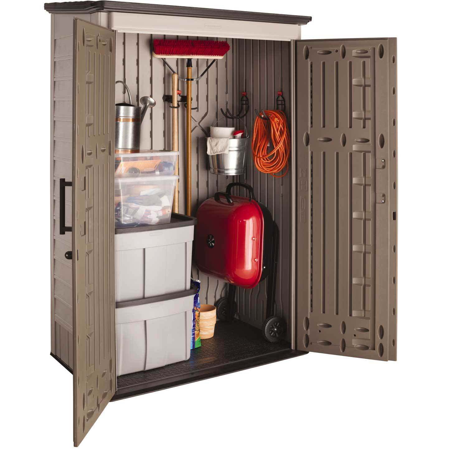 Rubbermaid Outdoor Storage Shed 52 Cu.Ft. Weather-Resistant Lockable Doors