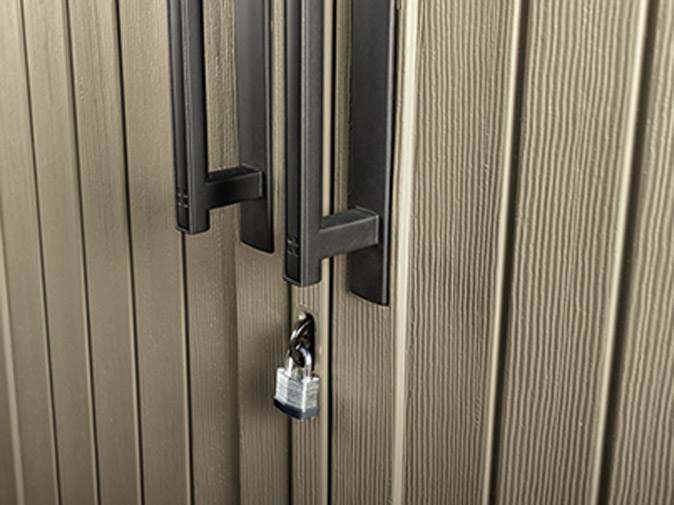 Rubbermaid Outdoor Storage Shed 52 Cu.Ft. Weather-Resistant Lockable Doors