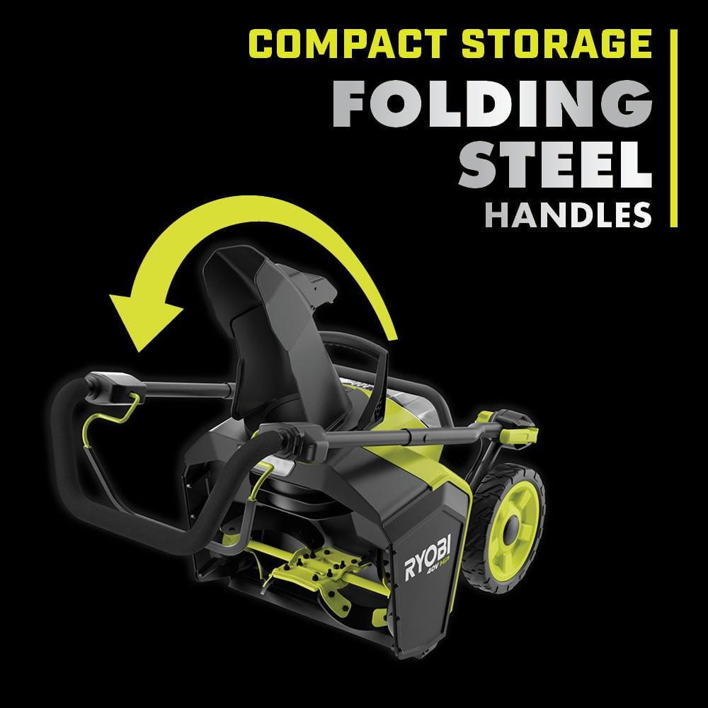 RYOBI 40V HP Brushless 18" Cordless Electric Snow Blower with 6.0 Ah Battery & Charger