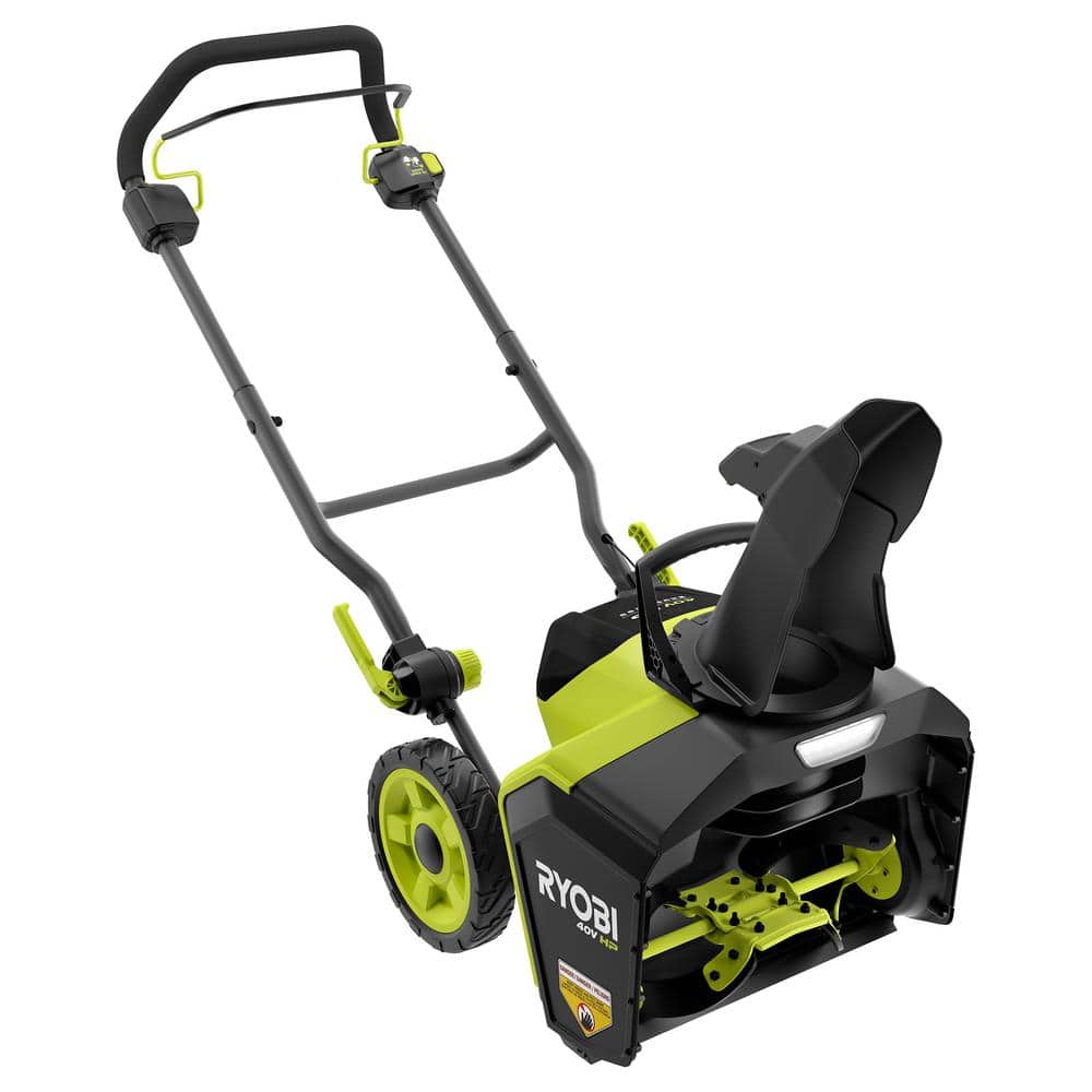 RYOBI 40V HP Brushless 18" Cordless Electric Snow Blower with 6.0 Ah Battery & Charger