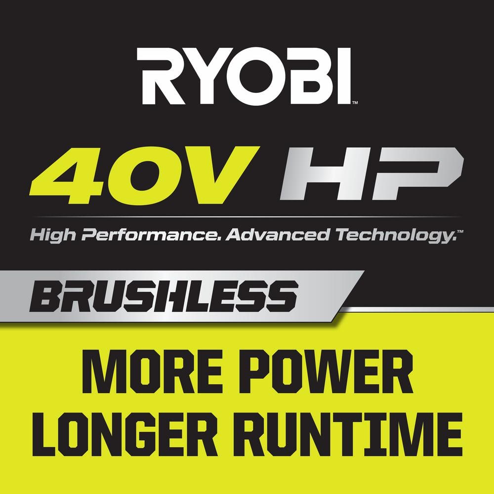 RYOBI 40V HP Brushless 18" Cordless Electric Snow Blower with 6.0 Ah Battery & Charger