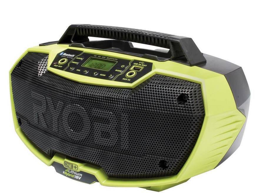 Ryobi One+ P746 18V Bluetooth Radio with Dual Power & USB Charging