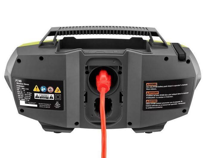 Ryobi One+ P746 18V Bluetooth Radio with Dual Power & USB Charging