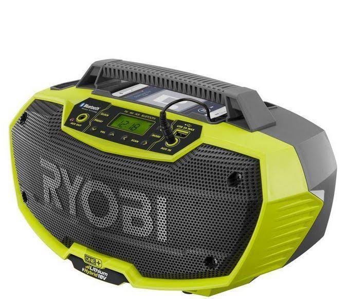 Ryobi One+ P746 18V Bluetooth Radio with Dual Power & USB Charging