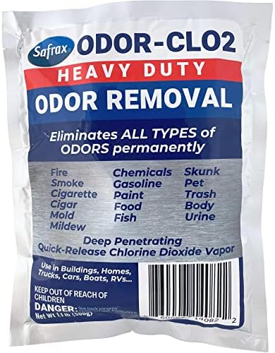 SAFRAX Clo2 Chlorine Dioxide Odor Removal Tablets, Fast-Acting, Fragrance-Free, Versatile for Homes & Vehicles