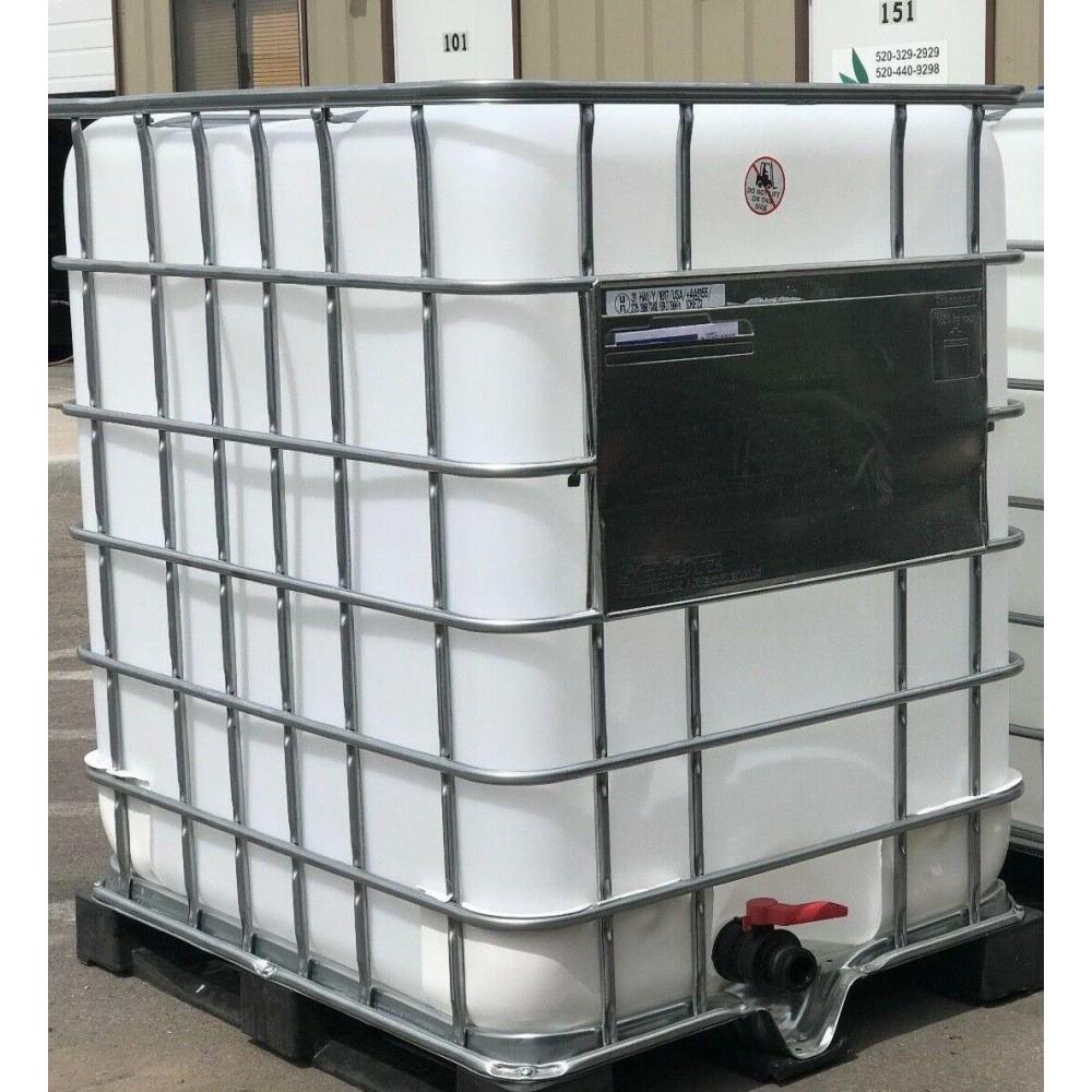 Schutz 330 Gallon Food Grade IBC Water Container - Polyethylene, Used, Ideal for Drinking & Rainwater Harvesting