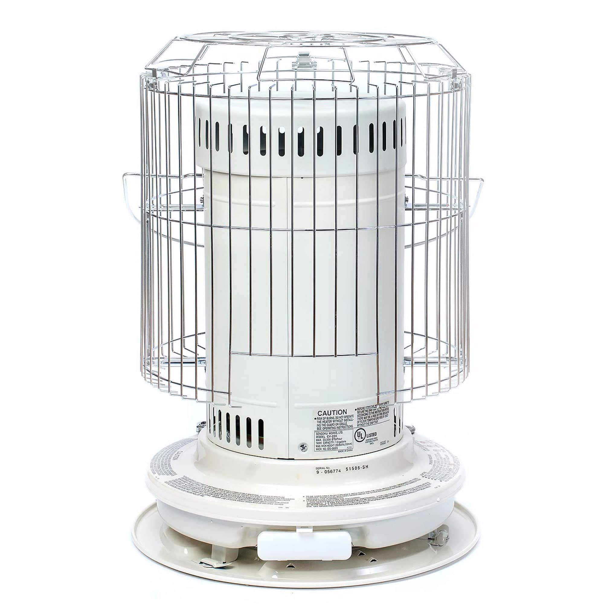 Sengoku HeatMate 23,000 BTU Portable Kerosene Heater for 1000 Sq Ft, White