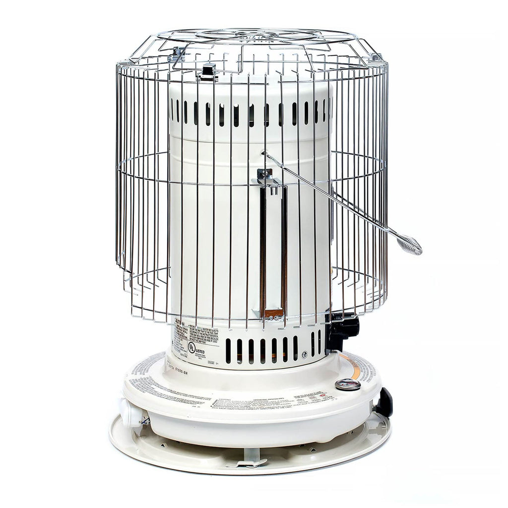 Sengoku HeatMate 23,500 BTU Portable Kerosene Heater, White, Indoor Use, Heats 1000 Sq Ft, 1.9-Gallon Capacity