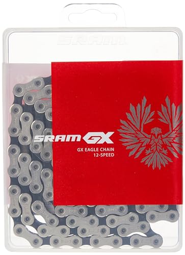 SRAM GX Eagle 12-Speed Chain with PowerLock, 126 Links, Silver/Gray, Mountain Bike Accessory