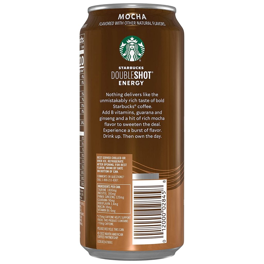 Starbucks Doubleshot Energy Mocha Espresso Coffee, 15 oz, 12 Pack