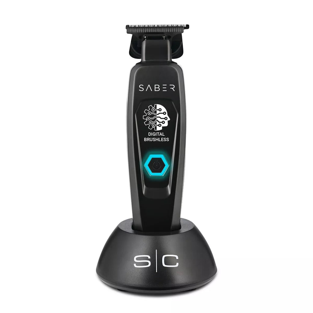 StyleCraft Saber Professional Cordless Hair Trimmer - Full Metal Body, Digital Brushless Motor, Adjustable Zero Gap Blade, 4-Hour Runtime