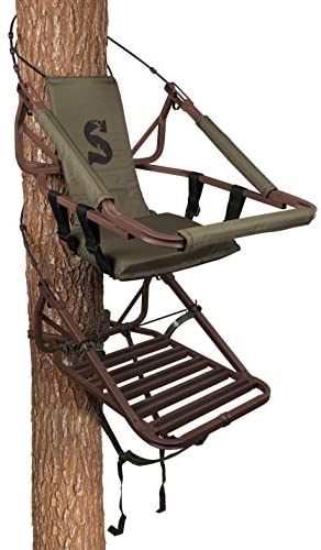 Summit Viper SD Climbing Treestand - Lightweight Aluminum, Foam-Padded Seat, 300 lbs Capacity, Safety Harness Included