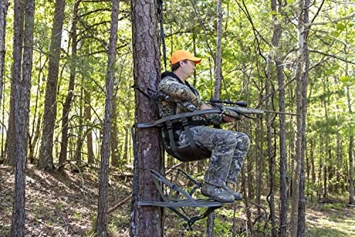 Summit Viper SD Climbing Treestand - Lightweight Aluminum, Foam-Padded Seat, 300 lbs Capacity, Safety Harness Included