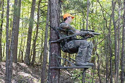 Summit Viper SD Climbing Treestand - Lightweight Aluminum, Foam-Padded Seat, 300 lbs Capacity, Safety Harness Included