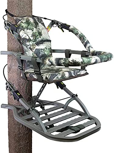 Summit Viper SD Climbing Treestand - Lightweight Aluminum, Foam-Padded Seat, 300 lbs Capacity, Safety Harness Included