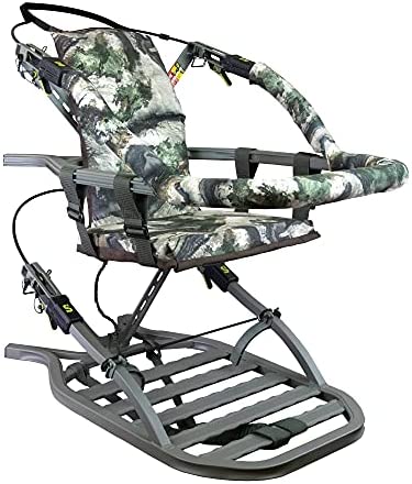 Summit Viper SD Climbing Treestand - Lightweight Aluminum, Foam-Padded Seat, 300 lbs Capacity, Safety Harness Included
