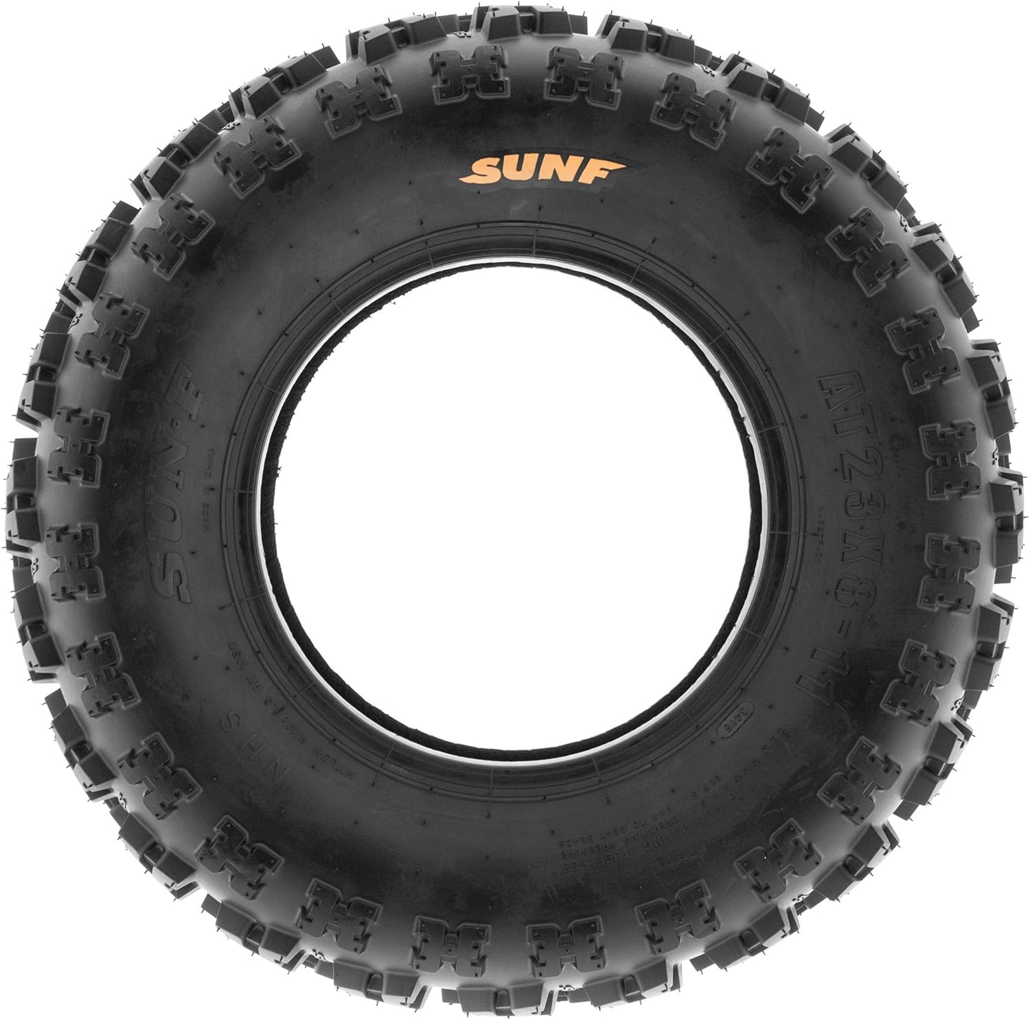 SunF A027 ATV UTV Tire Set, 22x7-10 Front & 20x10-9 Rear, 6-Ply Tubeless, Knobby Sport Tires