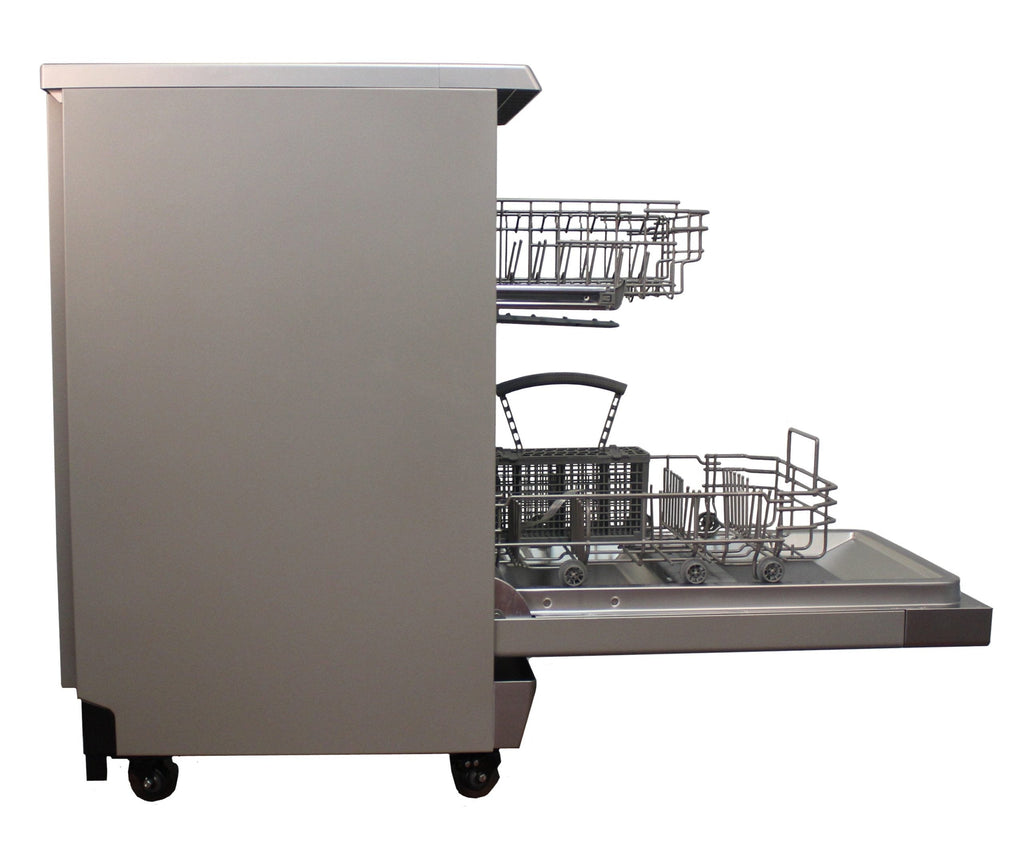 Sunpentown 18" Portable Dishwasher, Stainless Steel, Energy Star, 8 Place Settings, Quick-Connect, Adjustable Rack