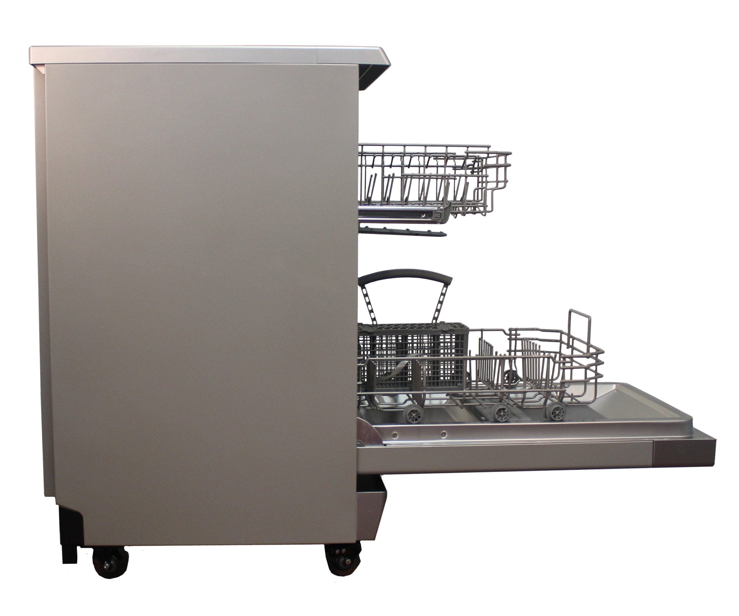 Sunpentown 18" Portable Dishwasher, Stainless Steel, Energy Star, 8 Place Settings, Quick-Connect, Adjustable Rack