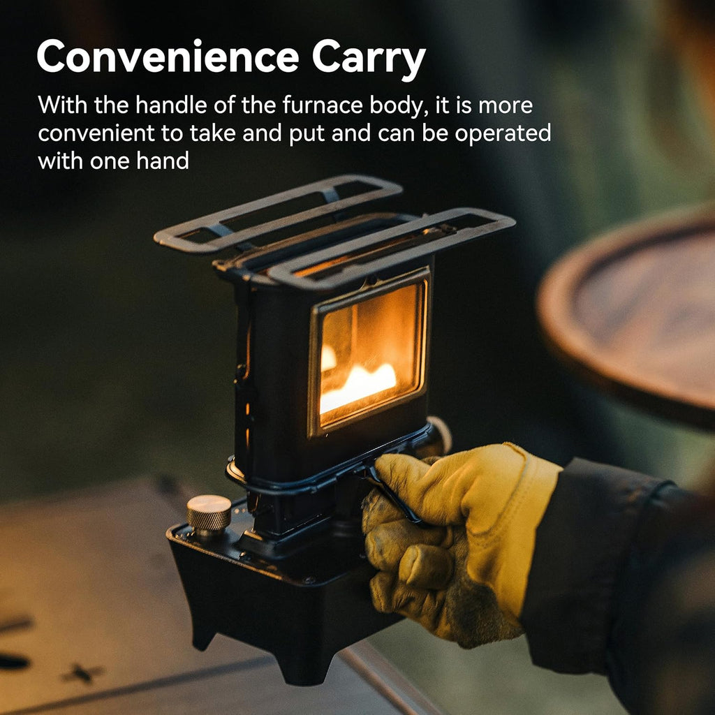 Thous Winds Fire Dance Oil Lantern, Stainless Steel, Retro Silver, Outdoor Cooking & Lighting