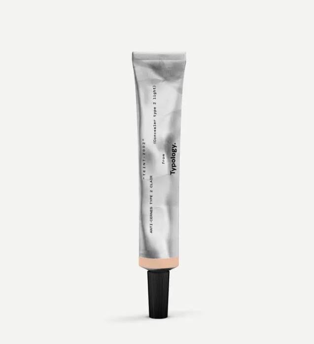 Typology Tinted Concealer Type 2 Light 0.5 fl oz - Medium-High Coverage, Caffeine & Vitamin B3 for Dark Circles & Puffiness