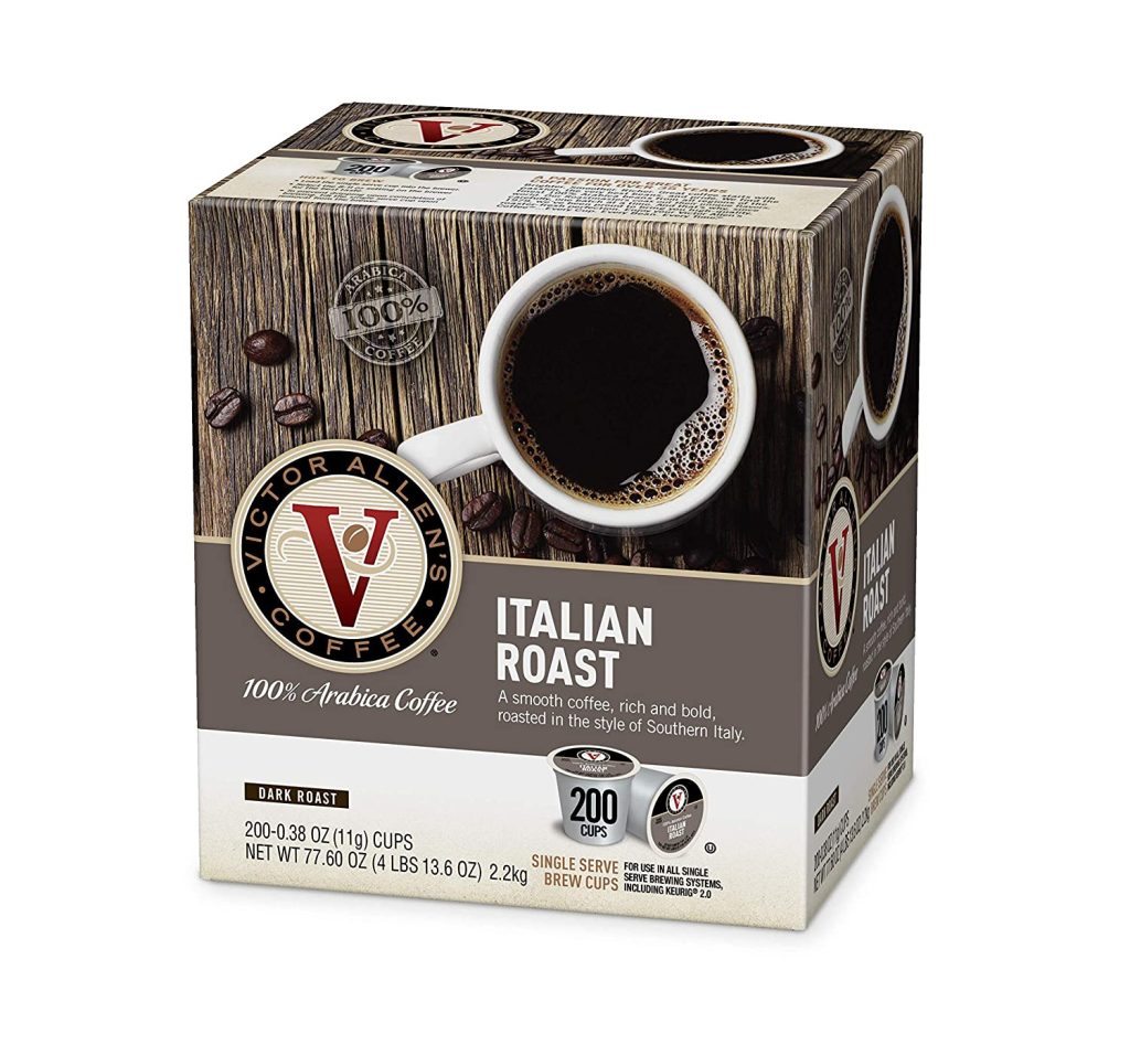 Victor Allen's Coffee Italian Roast Dark, 200 Keurig K-Cup Pods, Full-Bodied Arabica