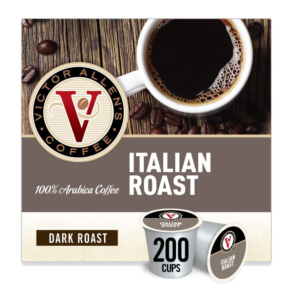 Victor Allen's Coffee Italian Roast Dark, 200 Keurig K-Cup Pods, Full-Bodied Arabica