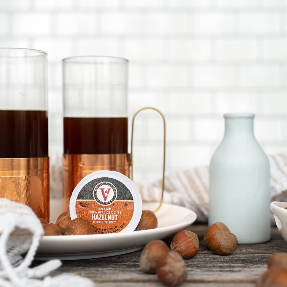 Victor Allen's Hazelnut Blend Medium Roast Coffee, 80 K-Cup Pods, Flavored Arabica, Compatible with Keurig Brewers