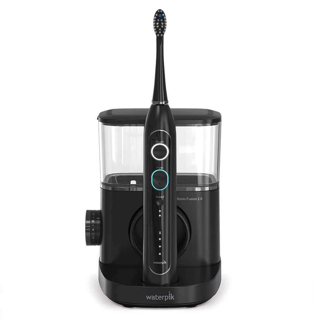 Waterpik Sonic-Fusion 2.0 Professional Electric Toothbrush & Water Flosser Combo, Black, ADA Accepted, 3 Modes, Advanced Battery