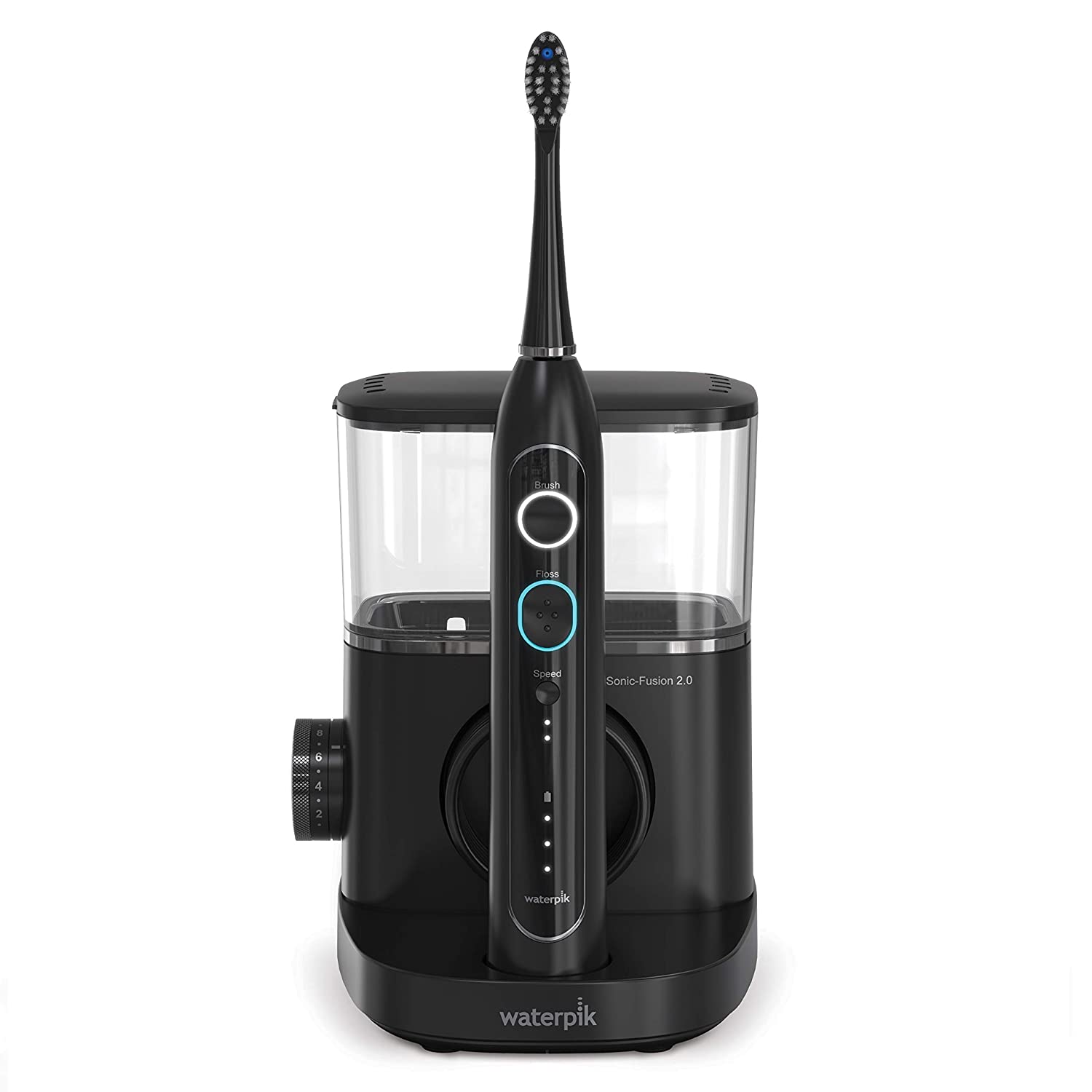Waterpik Sonic-Fusion 2.0 Professional Electric Toothbrush & Water Flosser Combo, Black, ADA Accepted, 3 Modes, Advanced Battery