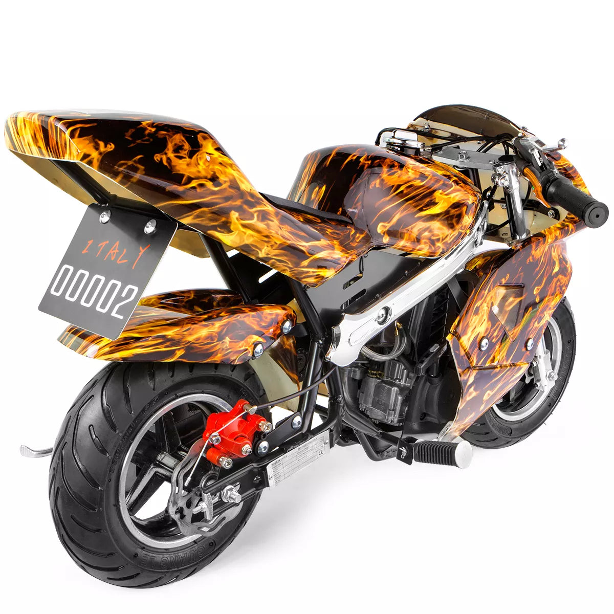 XtremepowerUS Kids Mini Ride On Motorcycle 40CC 4-Stroke Yellow Pocket Bike