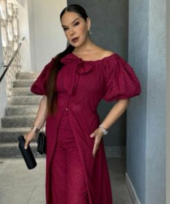 Burgundy Party Outfit Set BE27